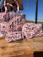 Load image into Gallery viewer, Blush Cattle Drive Makeup Bag- Small
