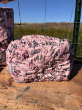 Load image into Gallery viewer, Blush Cattle Drive Makeup Bag- Large
